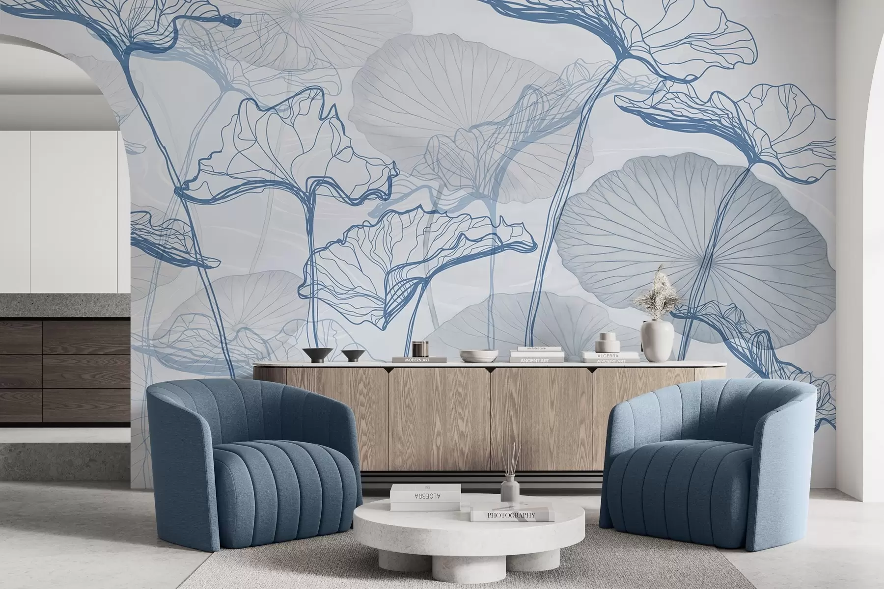 Фототапет Различни листа от лотос w04471v2