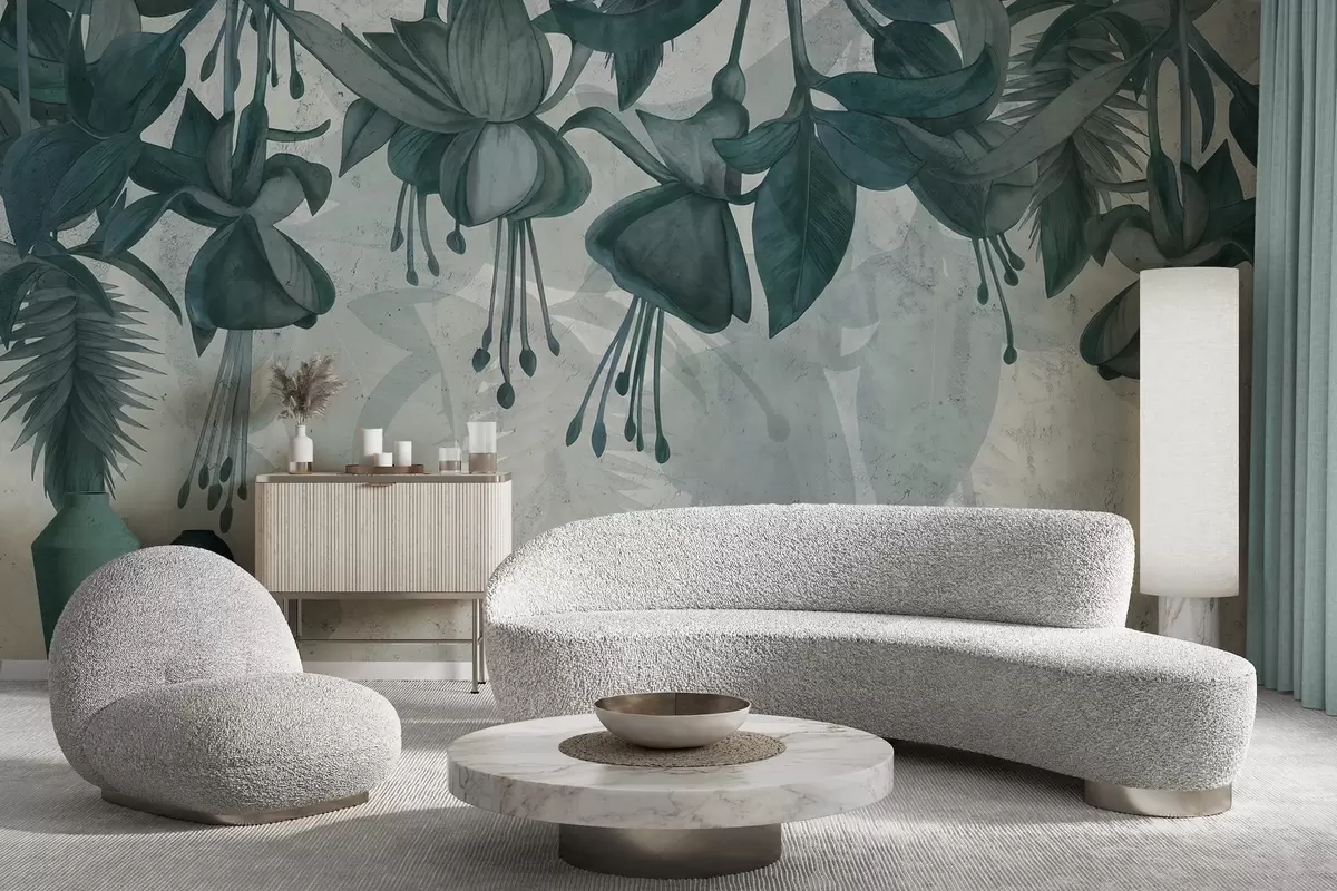 Фототапет Висящи цветя в гръндж стил w04472v1