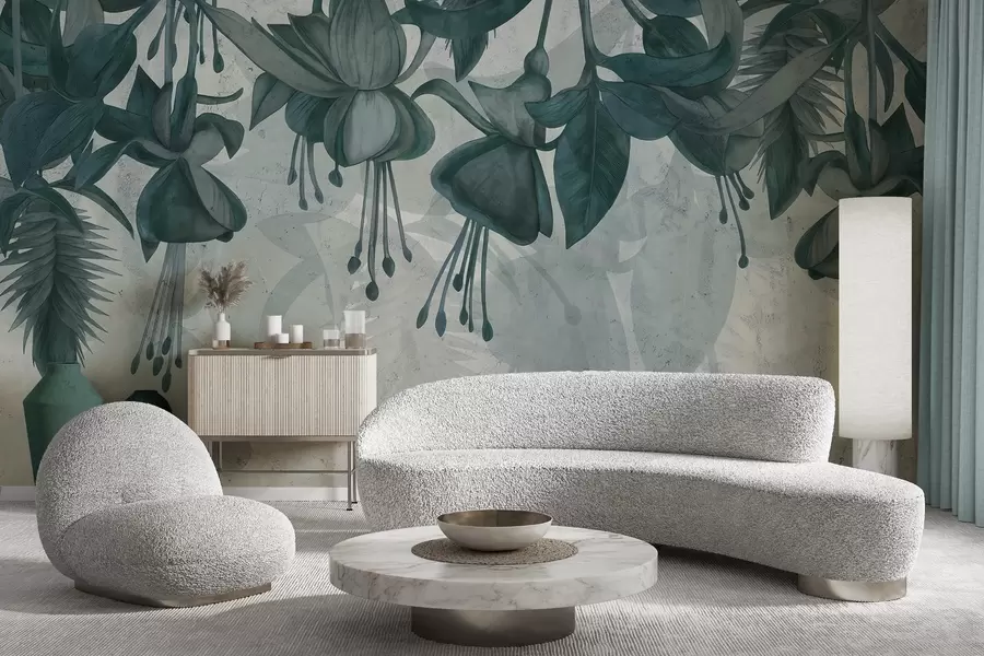 Фототапет Висящи цветя в гръндж стил w04472v1