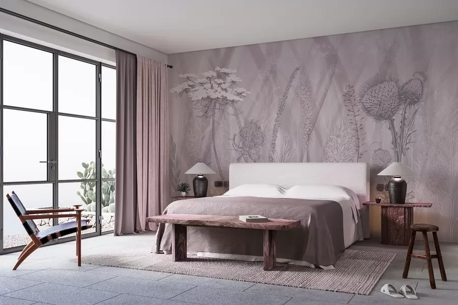 Фототапет Треви и хербарий w04473v2