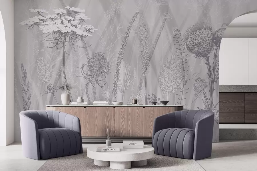 Фототапет Треви и хербарий w04473v2