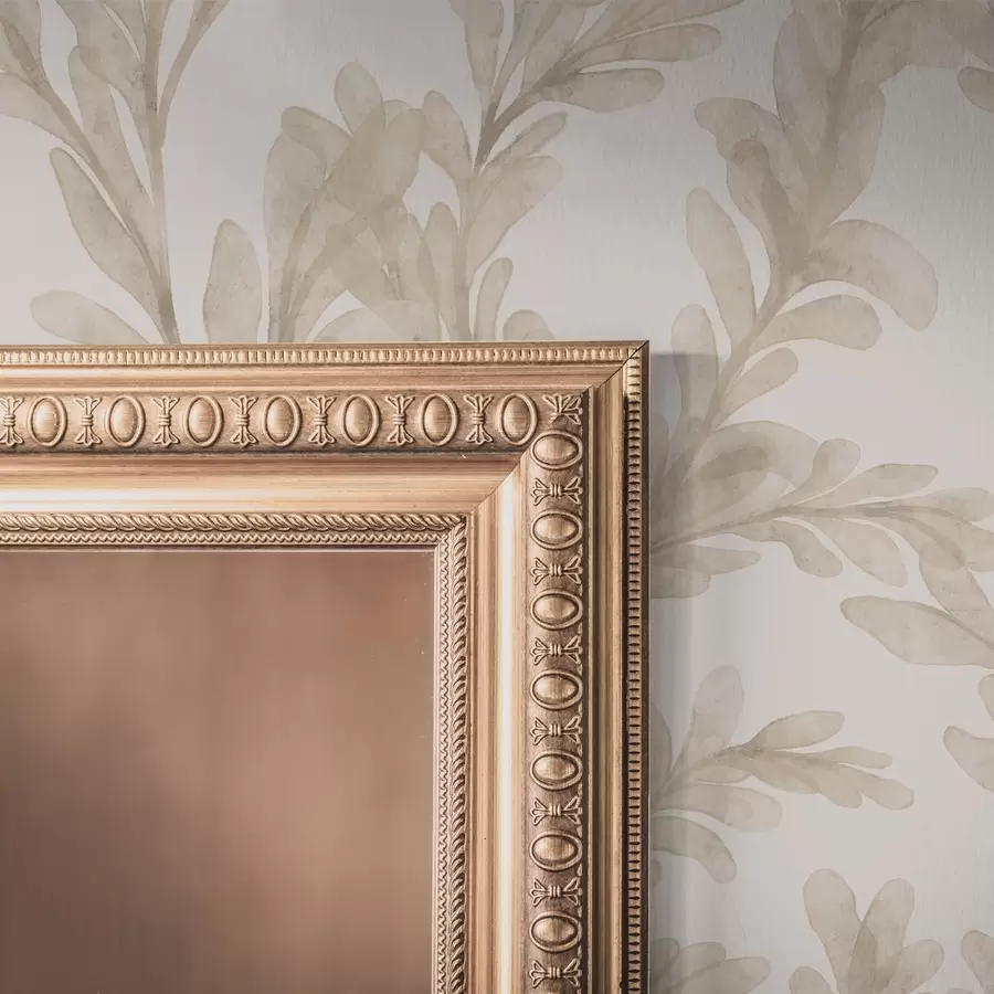 Фототапет Акварелни бежови клони, нежен ботаничен мотив a00617