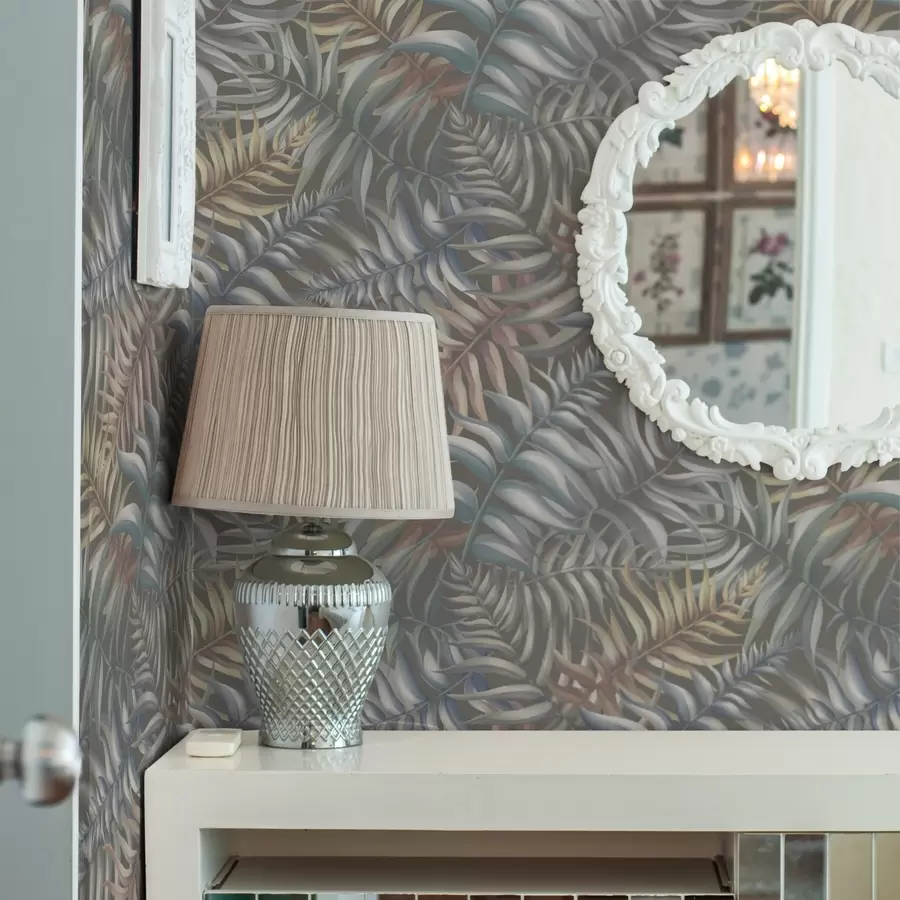 Фототапет Насложени палмови листа в приглушени тонове a00789