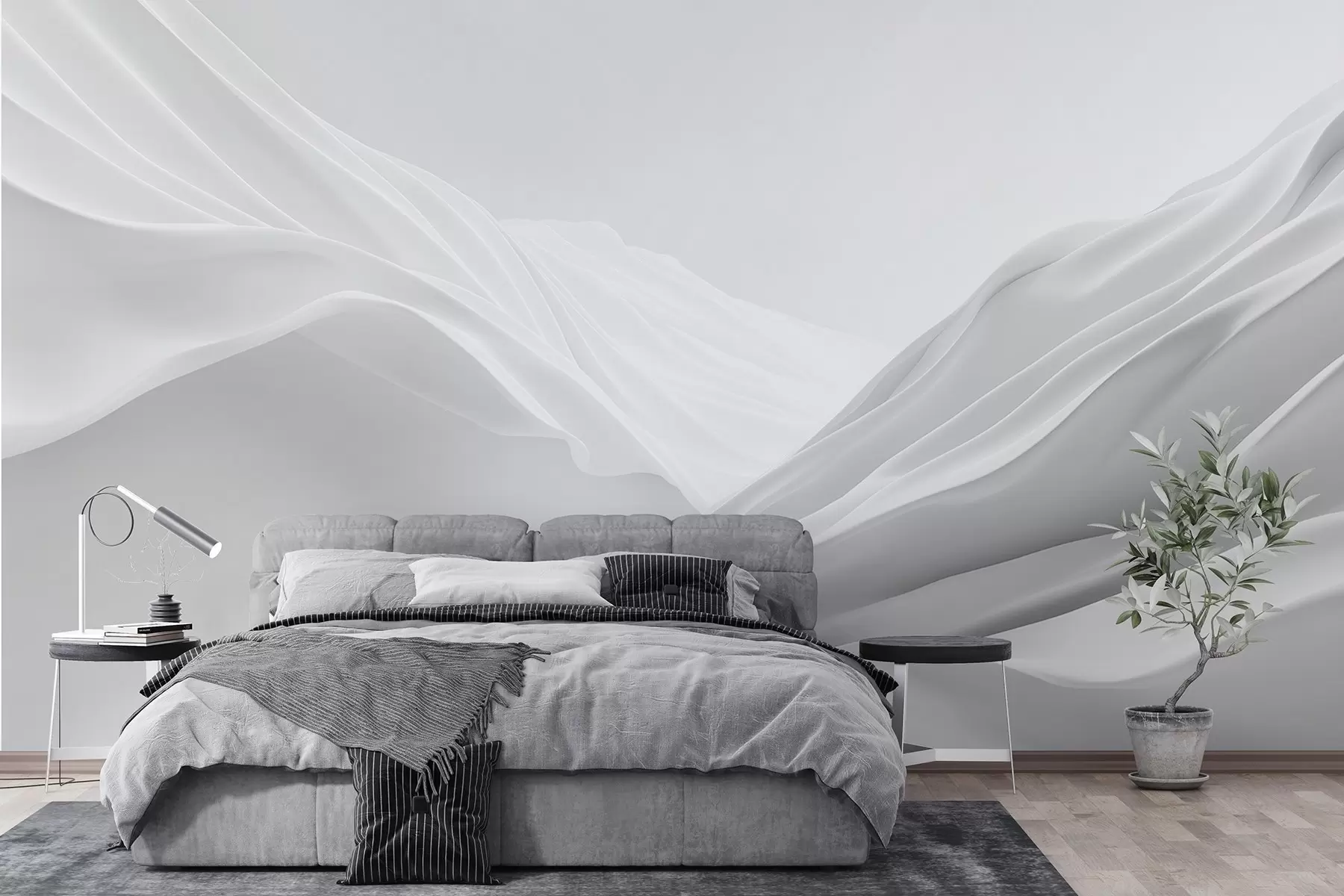 Фототапет Сиви планински върхове в абстрактна форма w09434