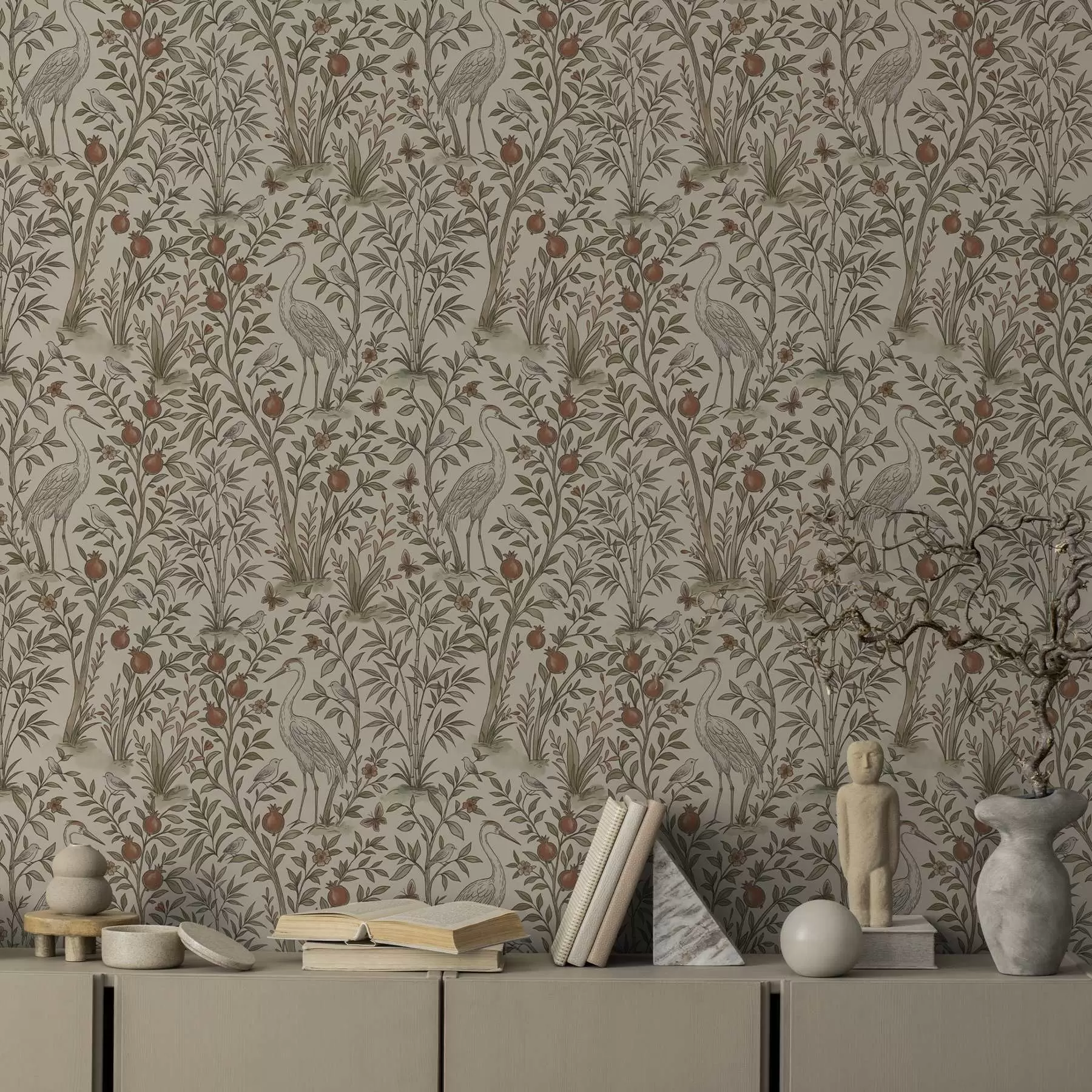 Фототапет Птици сред нарциси в естествена среда a00699