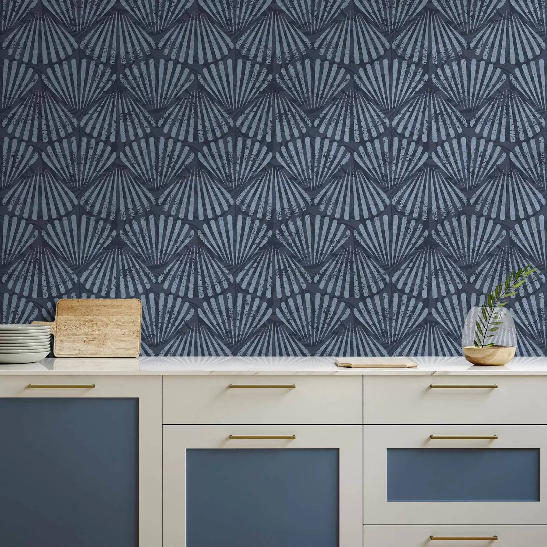 Фототапет Абстрактни лъчи в сини нюанси, динамичен мотив a00710