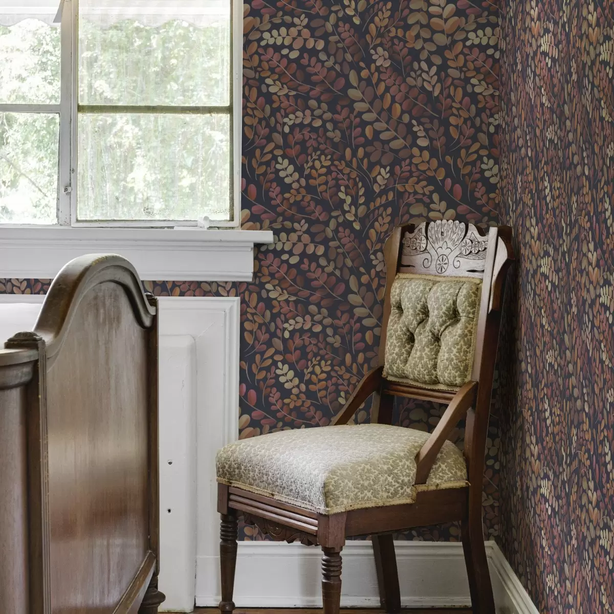 Тапети Есенни листа в топли оранжево-розови тонове a00799v2