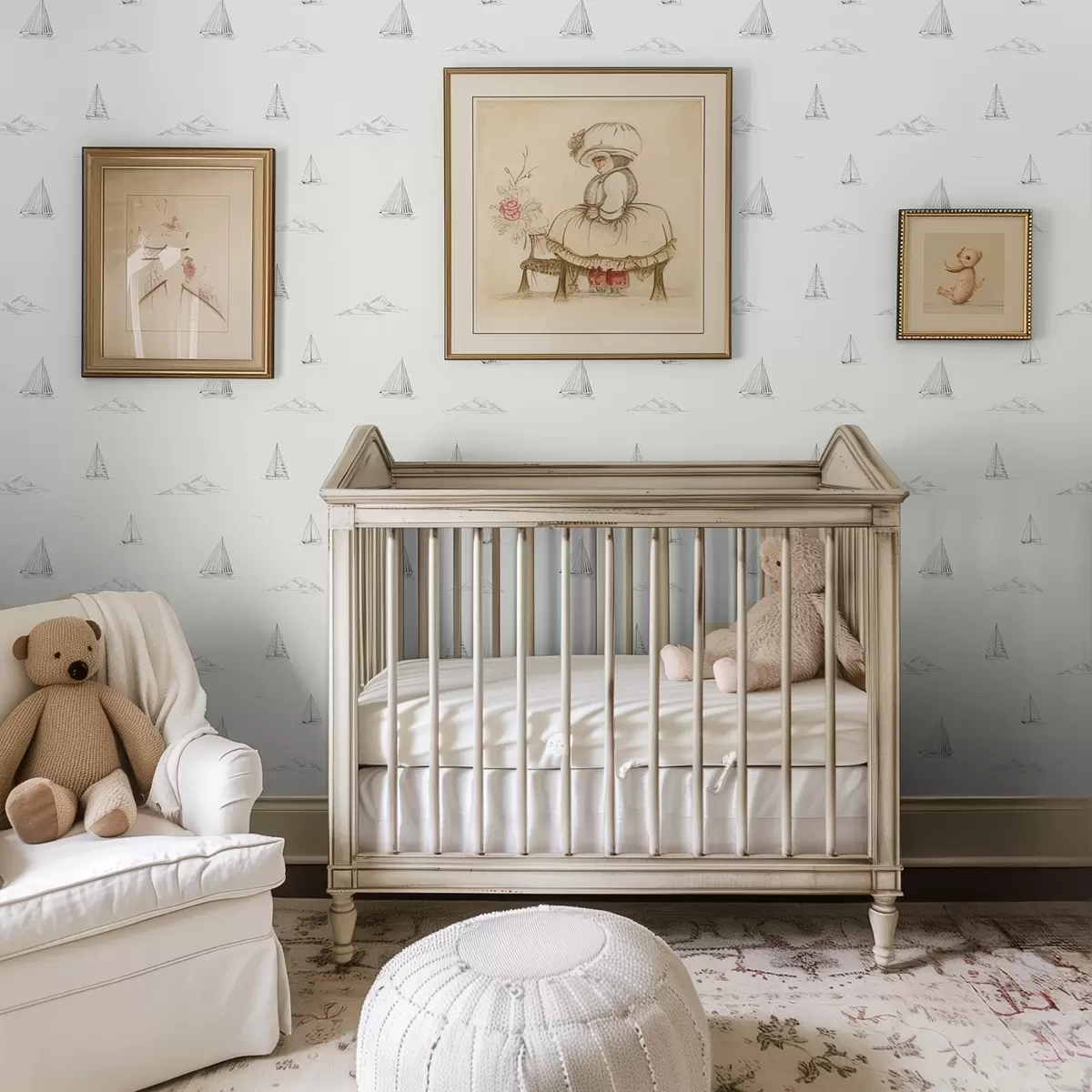 Тапети Нарисувайте яхти и острови, светъл фон a00654v2