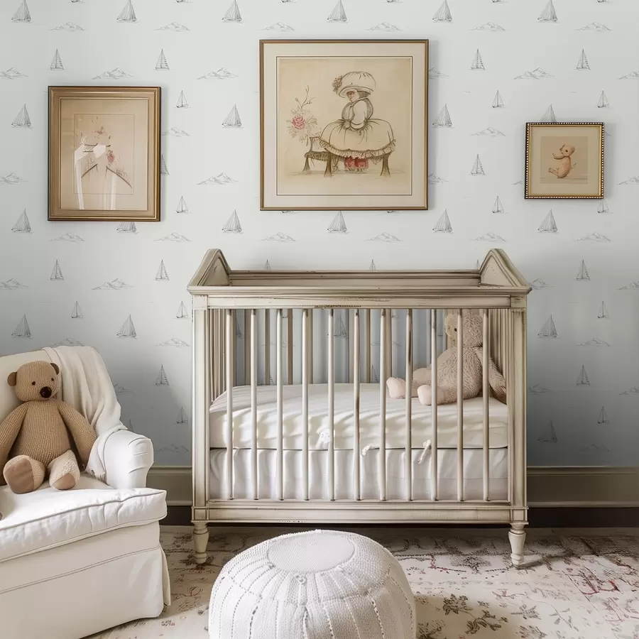 Фототапет Нарисувайте яхти и острови, светъл фон a00654v2