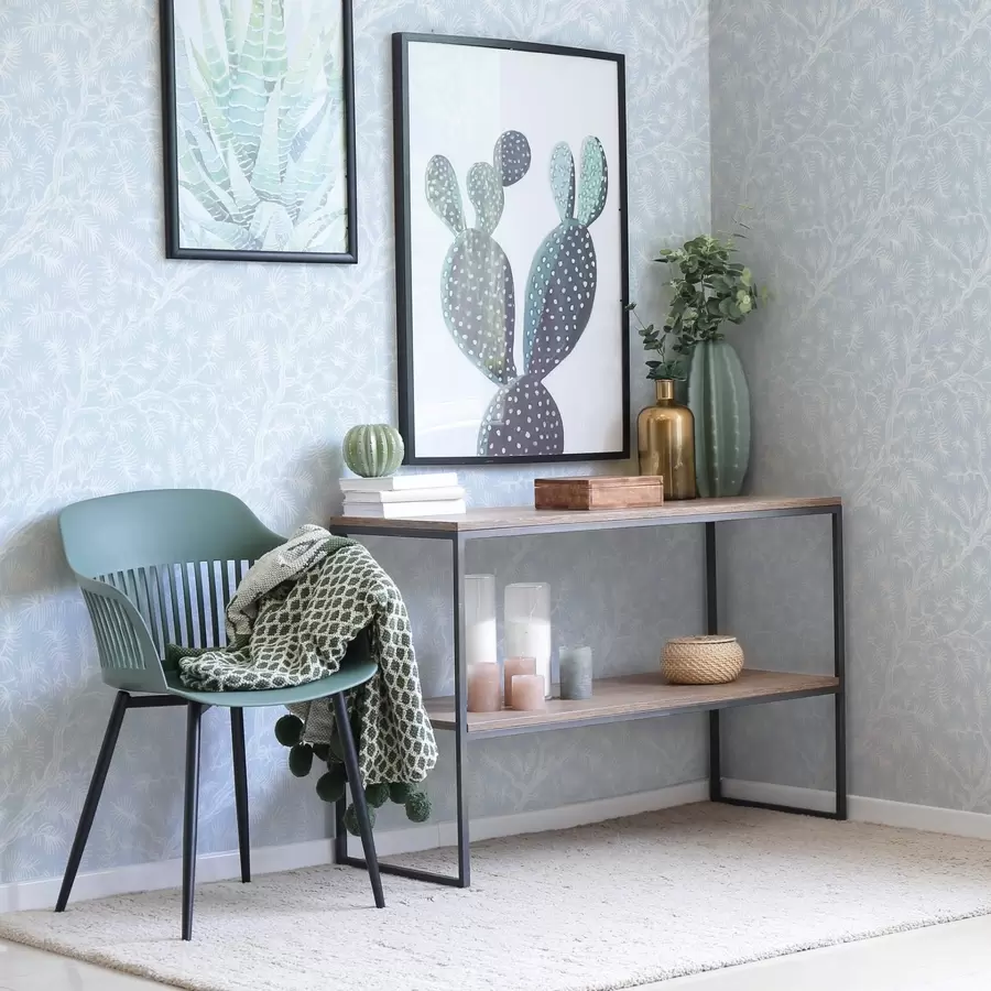 Фототапет Борови клони в светли тонове на син фон a00838