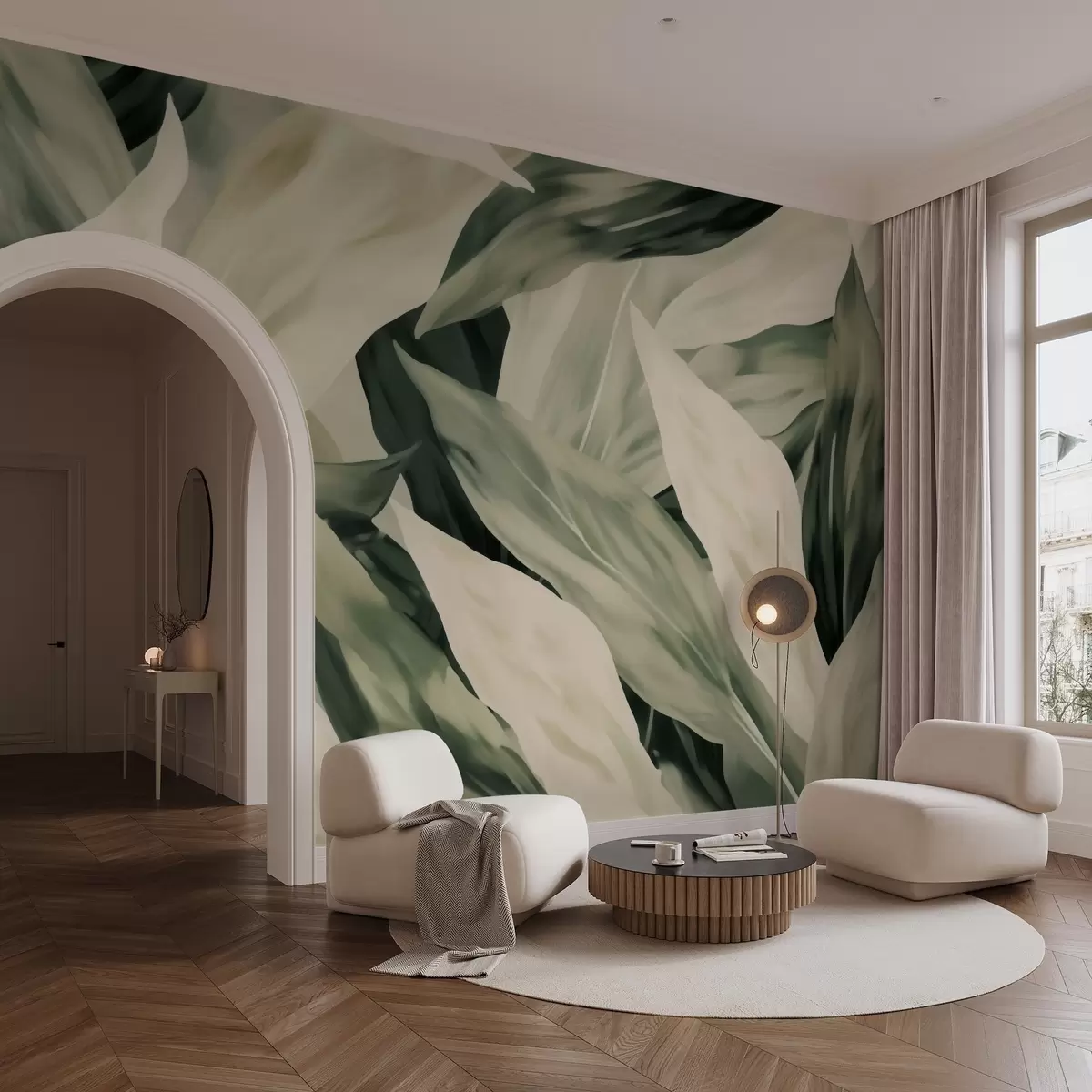 Фототапет Боядисани листа w04799