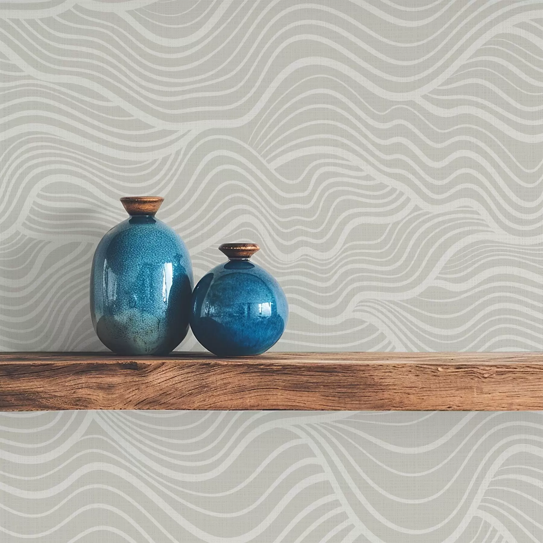 Фототапет Вълни на сиво-маслинено фоново с текстура на плат a00681