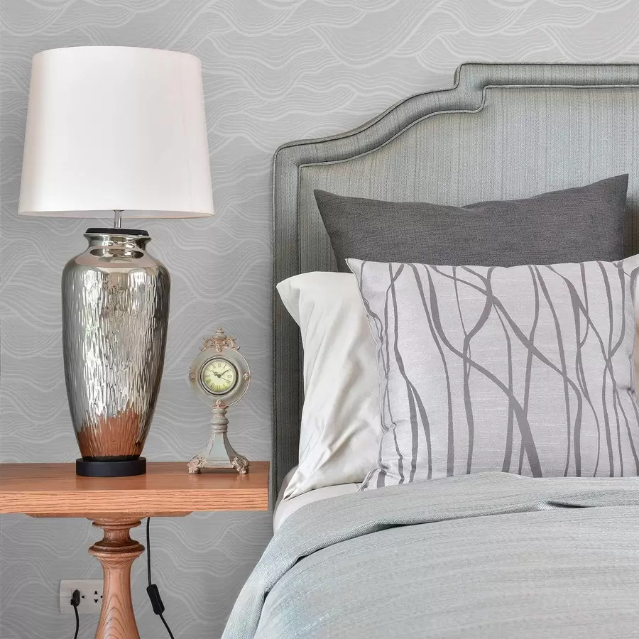 Фототапет Много светлосиви вълни с фин ритъм на линиите a00682