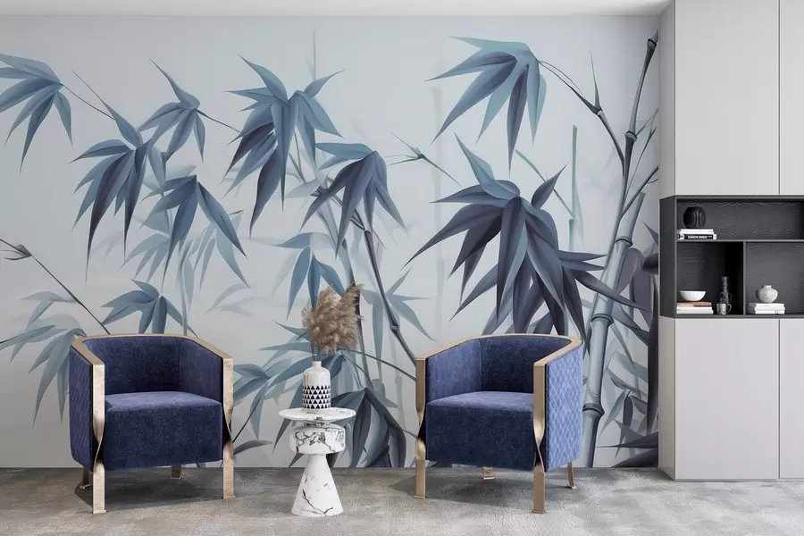 Фототапет Бамбук на светъл акварелен фон w04834v2