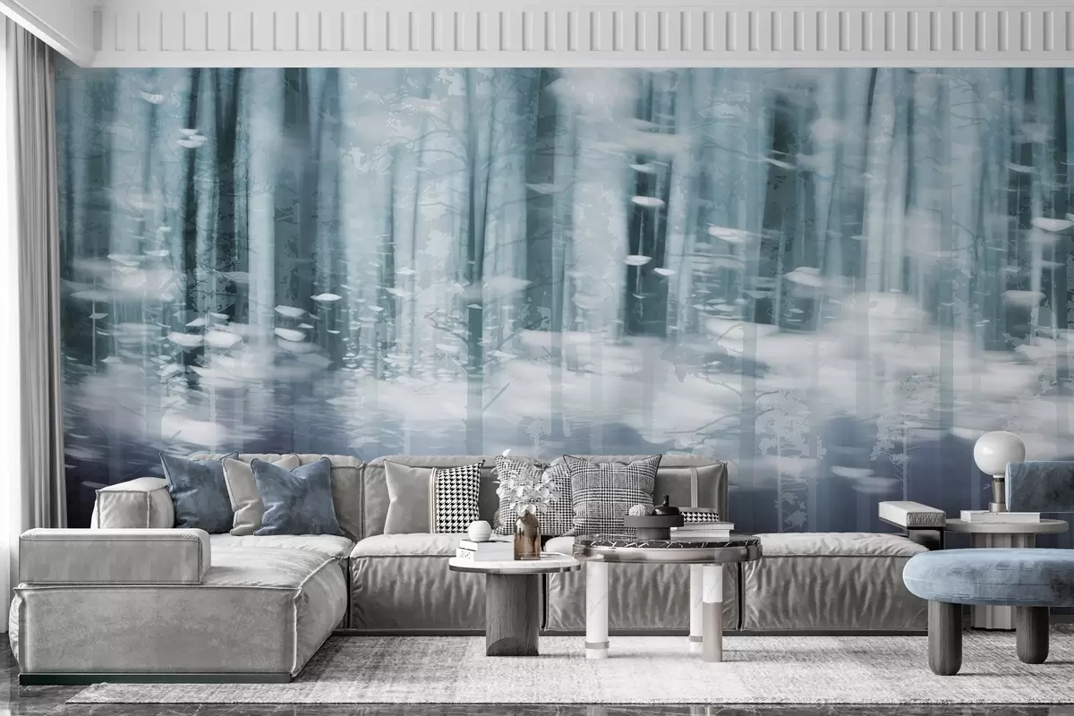 Фототапет Стилизирани дървесни стволове в пастелни цветове w04844v1