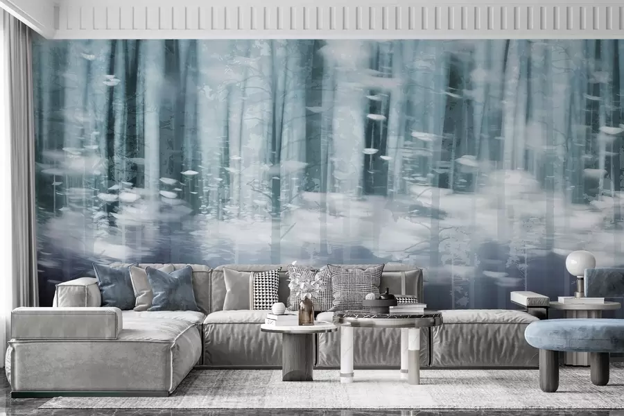 Фототапет Стилизирани дървесни стволове в пастелни цветове w04844v1