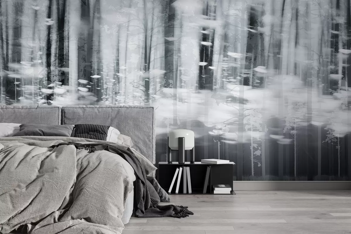 Фототапет Стилизирани дървесни стволове в пастелни цветове w04844v2