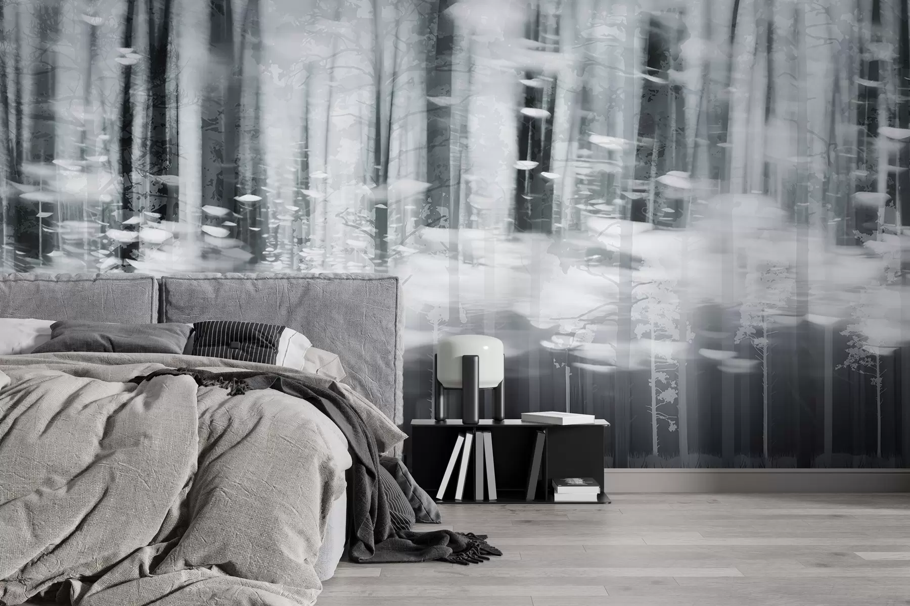 Фототапет Стилизирани дървесни стволове в пастелни цветове w04844v2