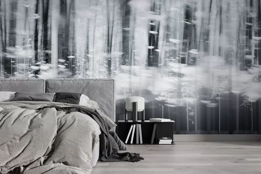 Фототапет Стилизирани дървесни стволове в пастелни цветове w04844v2