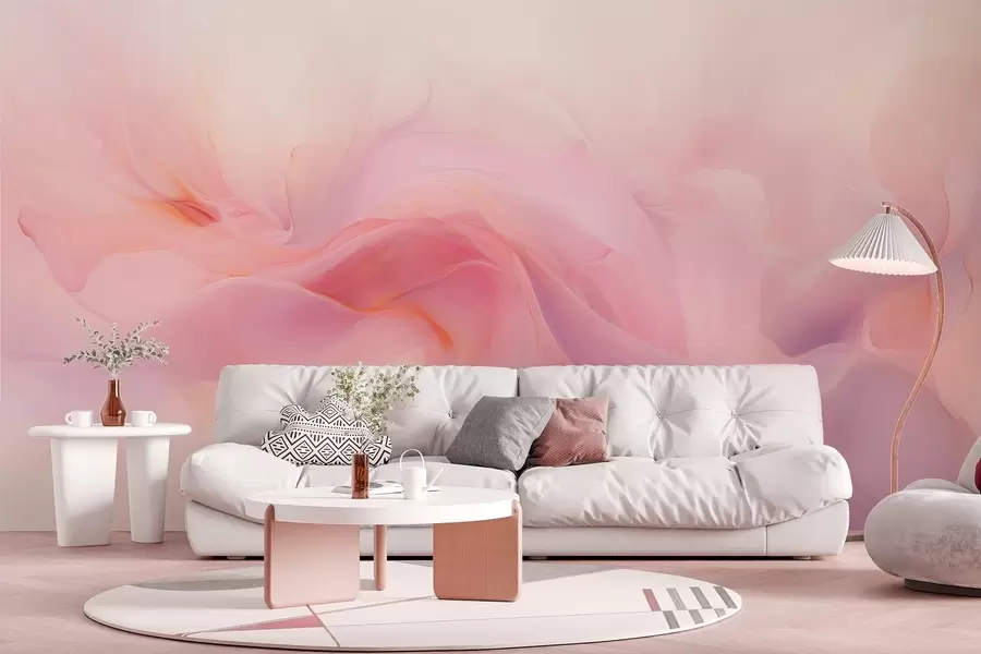 Фототапет Мечтателна абстрактна композиция в розово и лилаво w09523