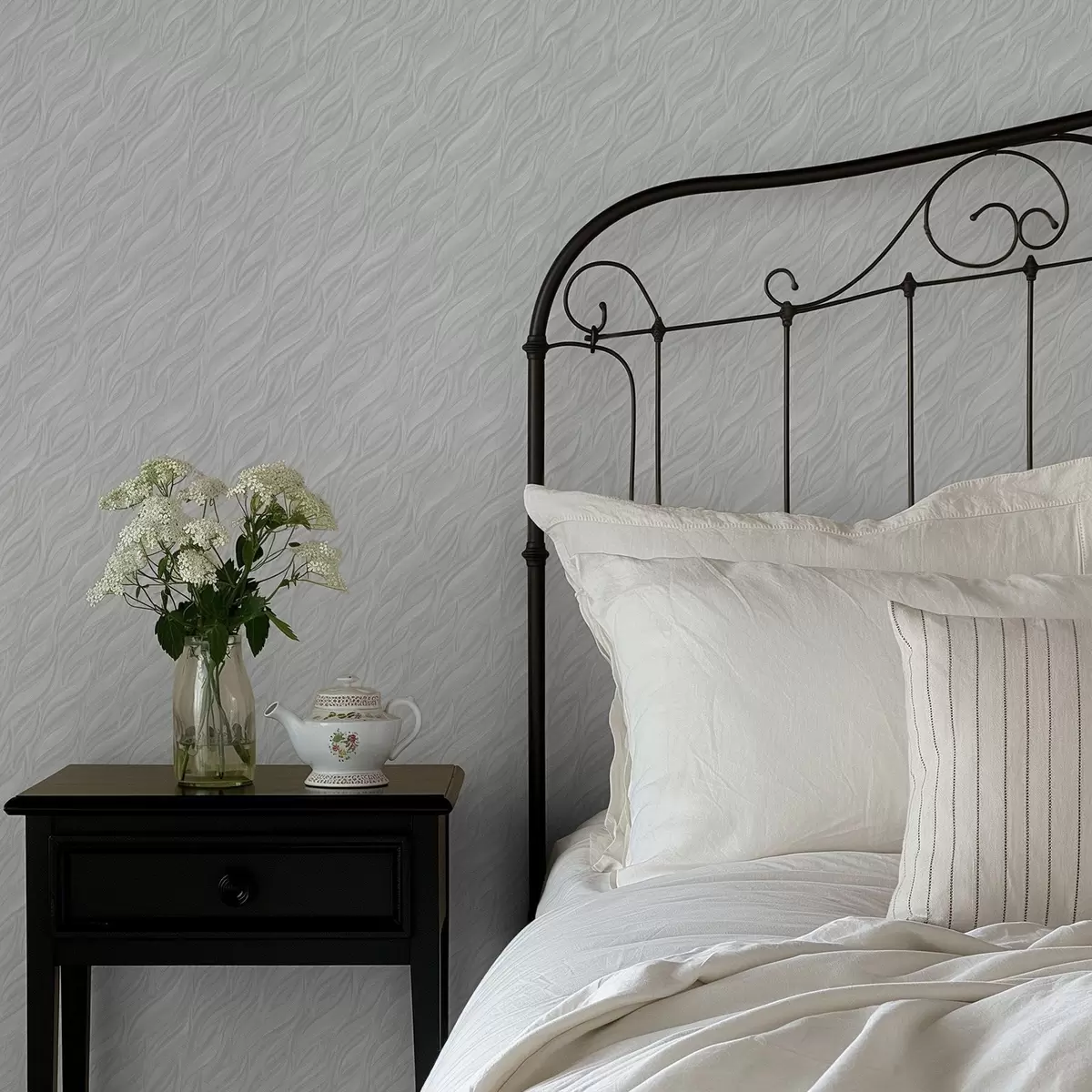 Тапети Текстурирани вълни с четка, светло ментово зелено a00688v2