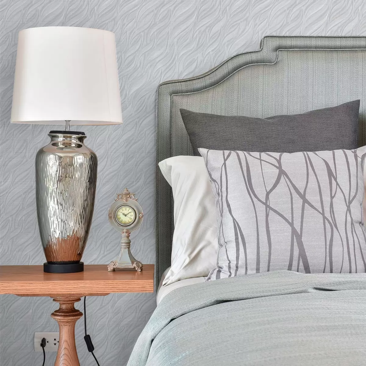 Тапети Текстурирани вълни с четка, хладно синьо-сиво a00688v3