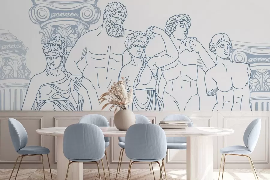 Фототапет Древните хора и колоните w04865