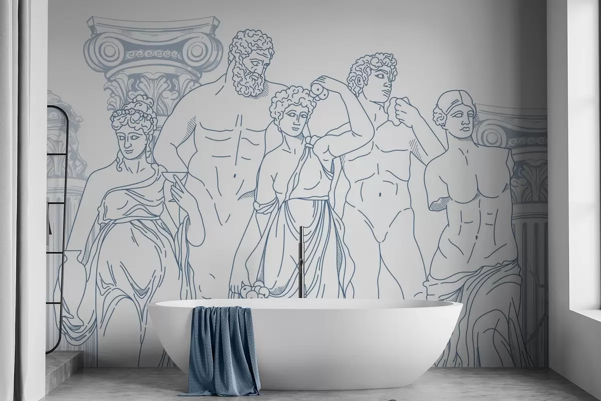 Фототапет Древните хора и колоните w04865