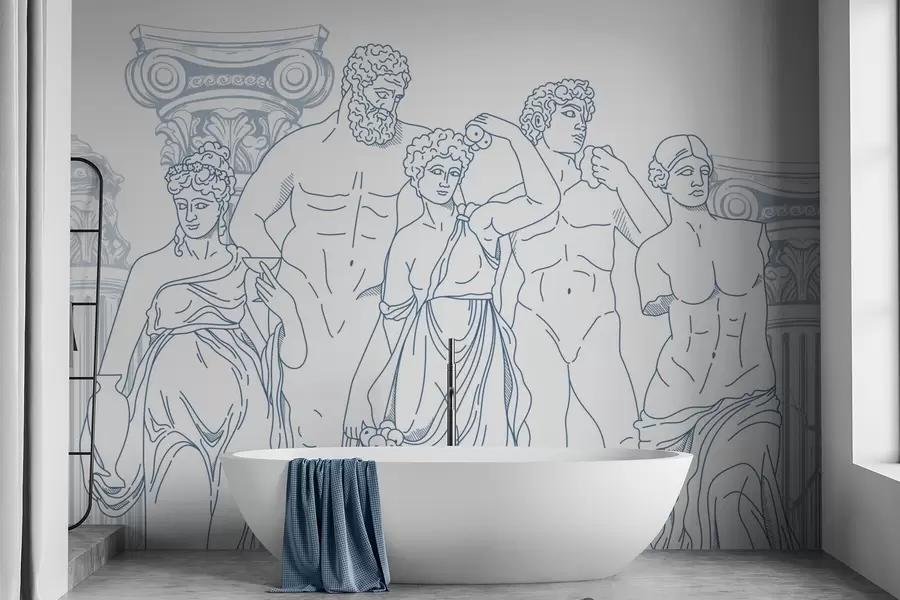 Фототапет Древните хора и колоните w04865