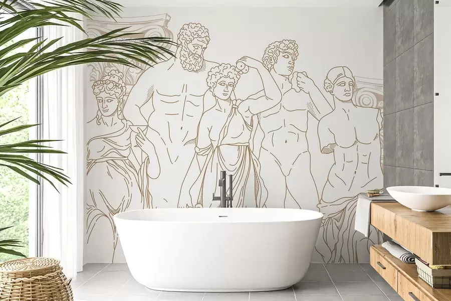 Фототапет Древните хора и колоните w04865v1