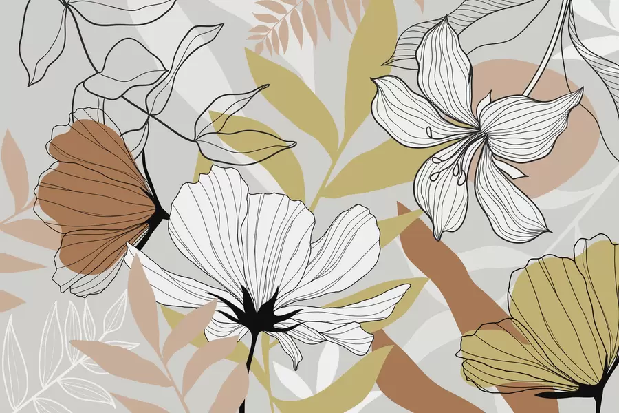 Фототапет Абстрактни растения и цветя w04898