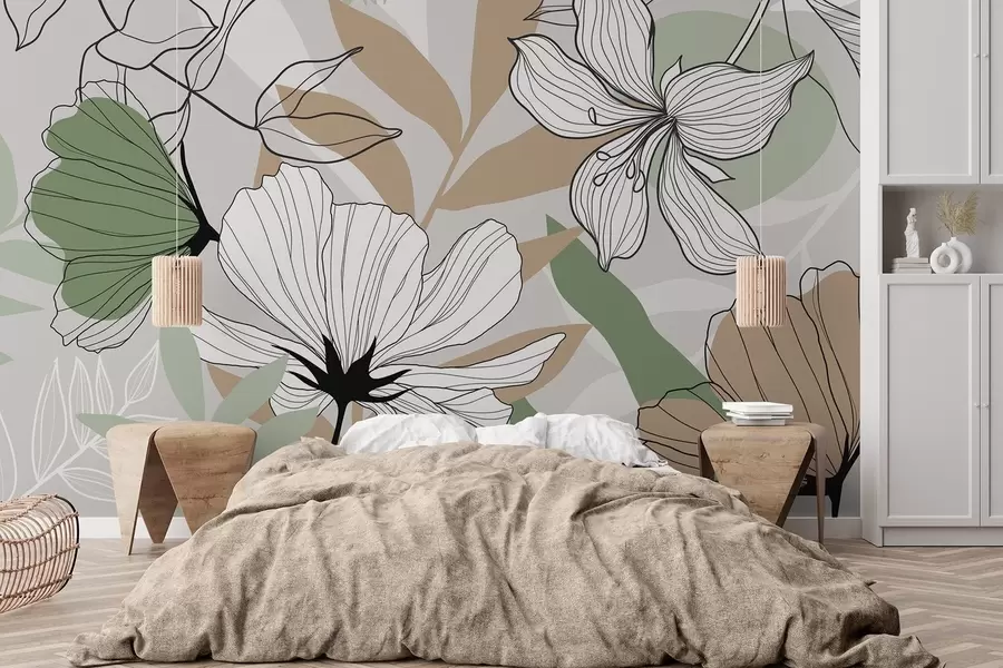 Фототапет Абстрактни растения и цветя w04898v2