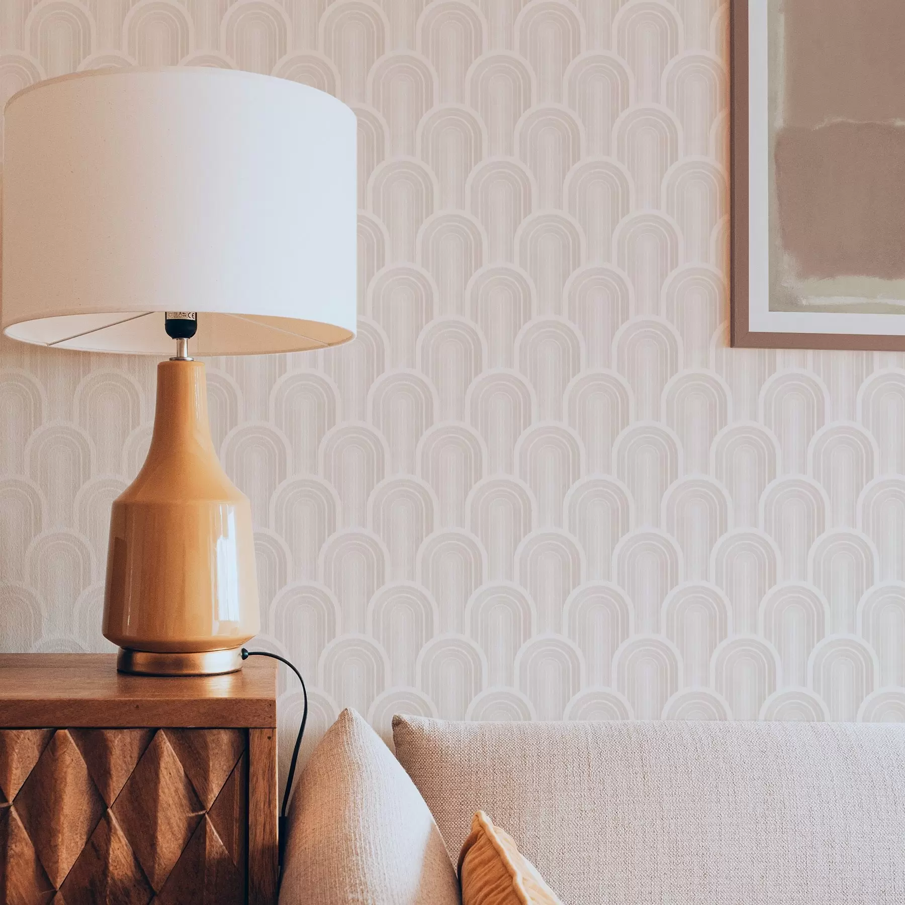 Фототапет Малки аркови модули в топли кремаво-бежови нюанси a00924