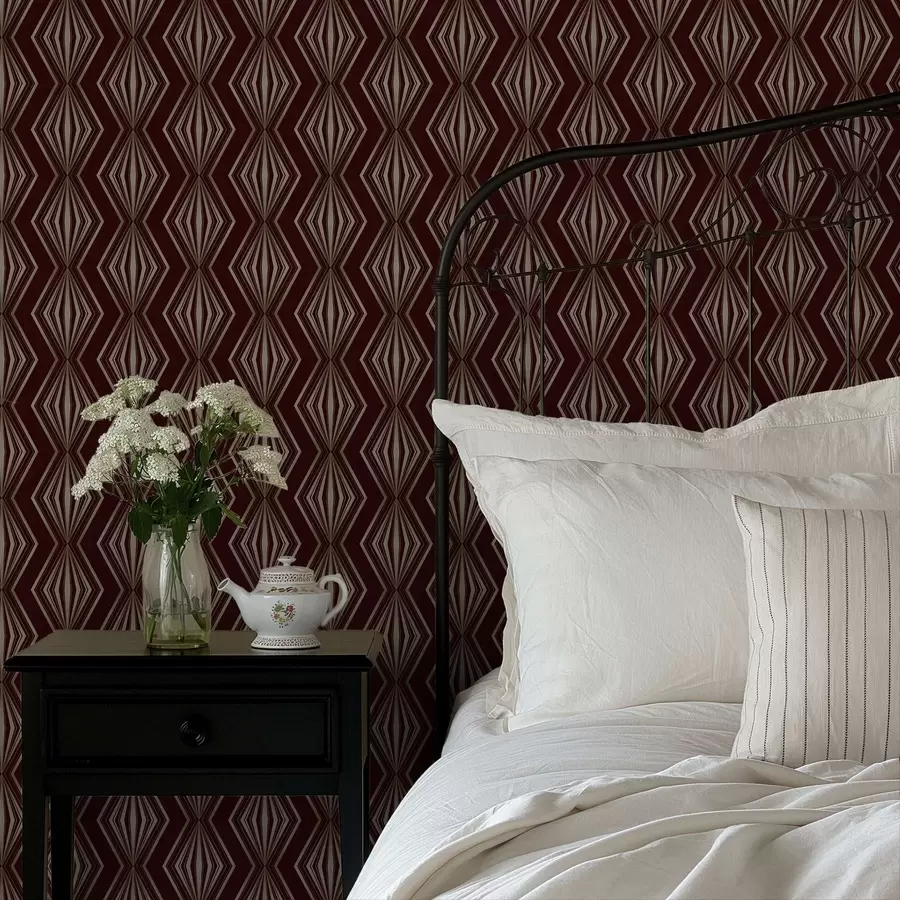 Фототапет Диамантен геометричен мотив върху виненокафяв фон a00925v1