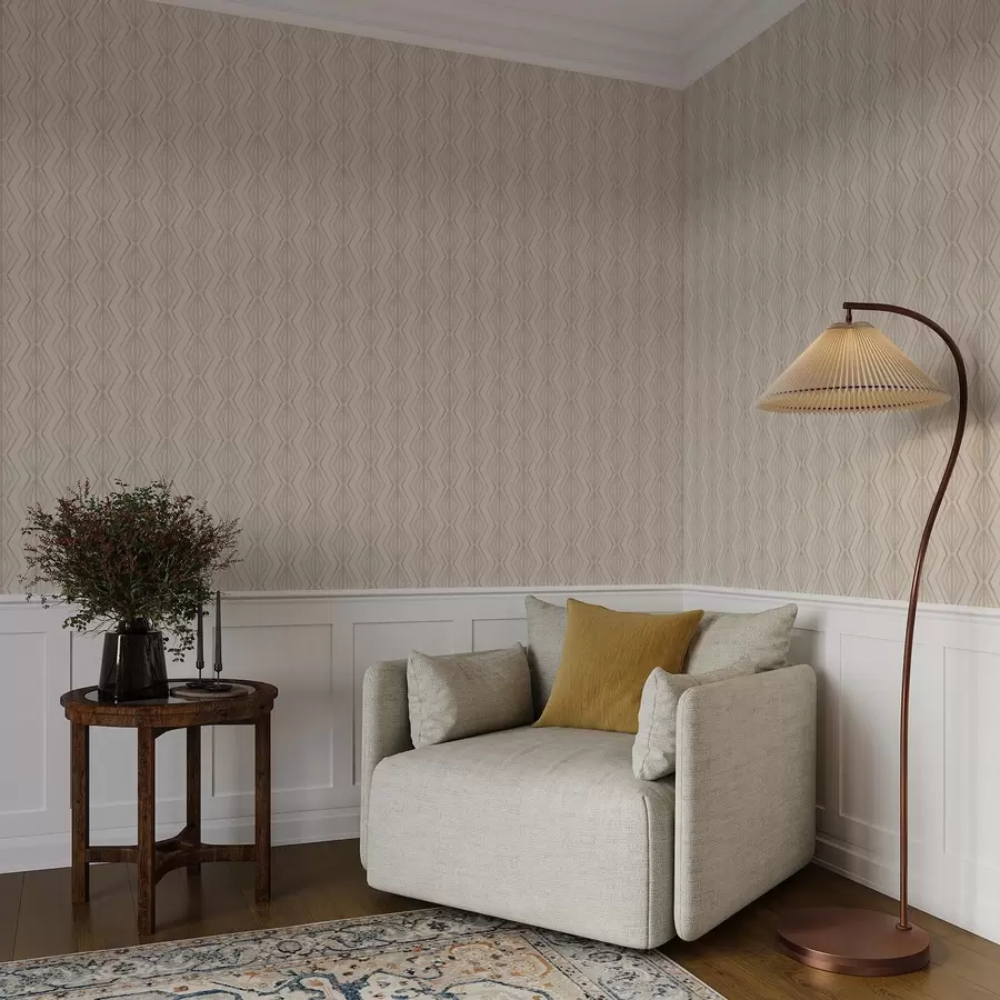 Фототапет Лек диамантен орнамент в спокойни бежови тонове a00925v2