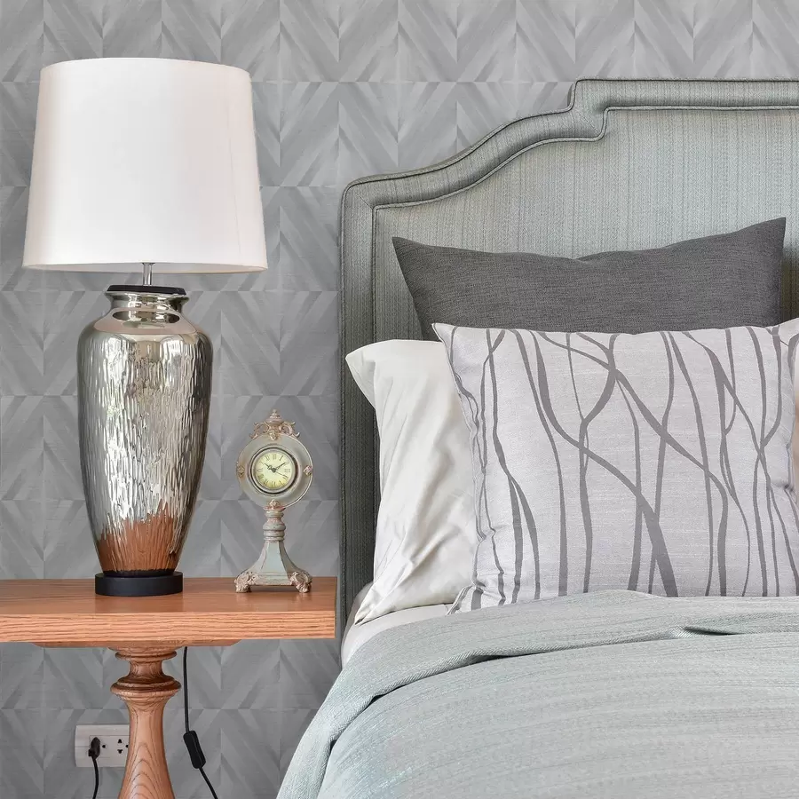 Фототапет Геометрия на ъгловати щрихи в хладна сиво-синя палитра a00983v2