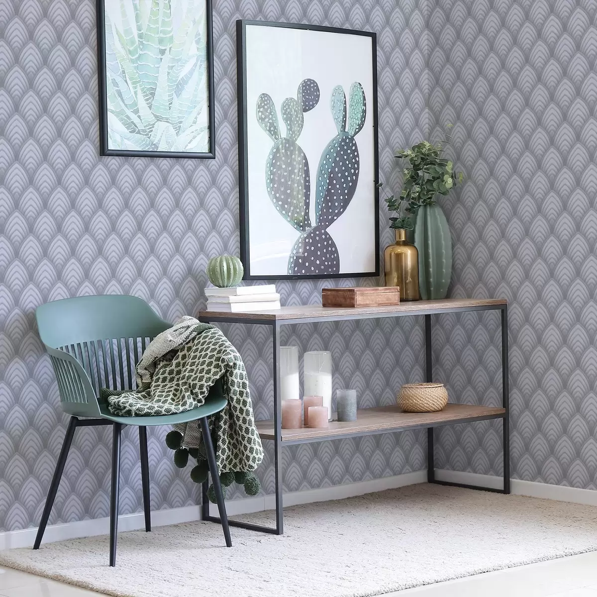 Тапети Обемни арки, наподобяващи сива скала, с мек градиент a00989