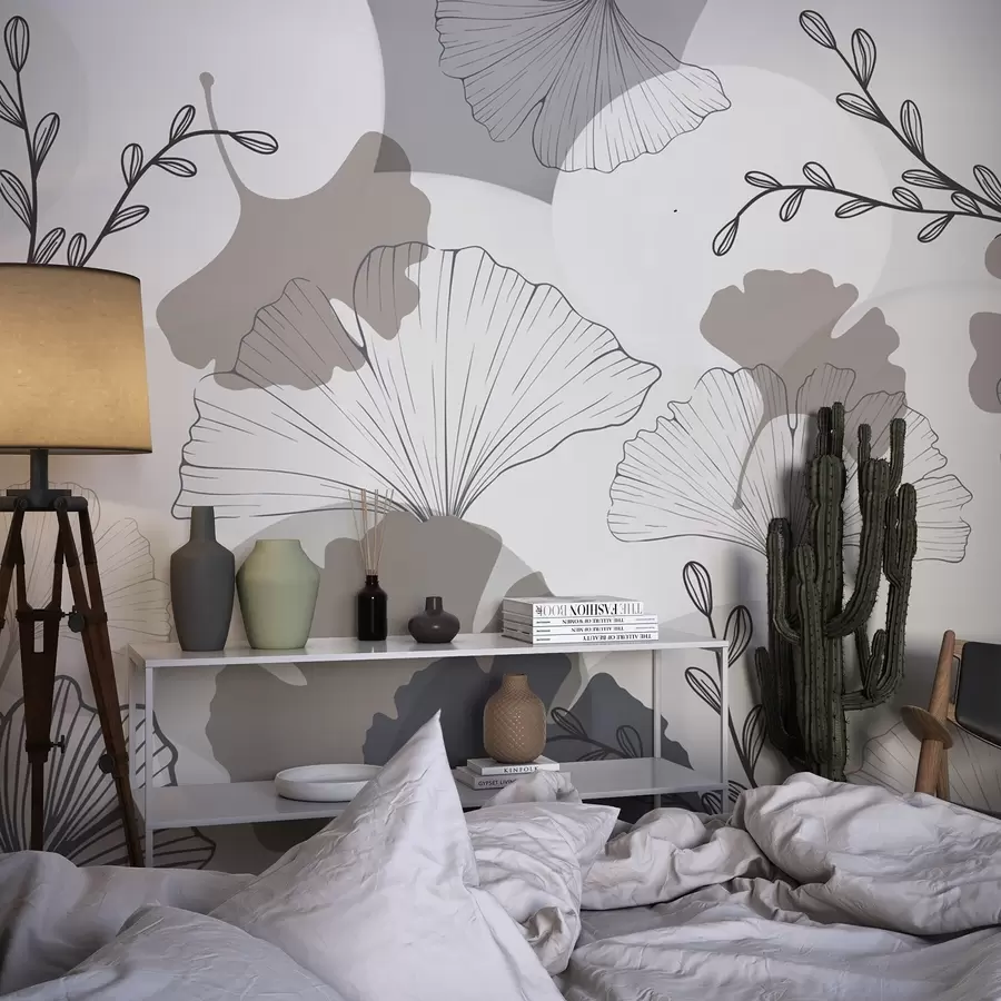 Фототапет Минималистични листа от гинко w04913