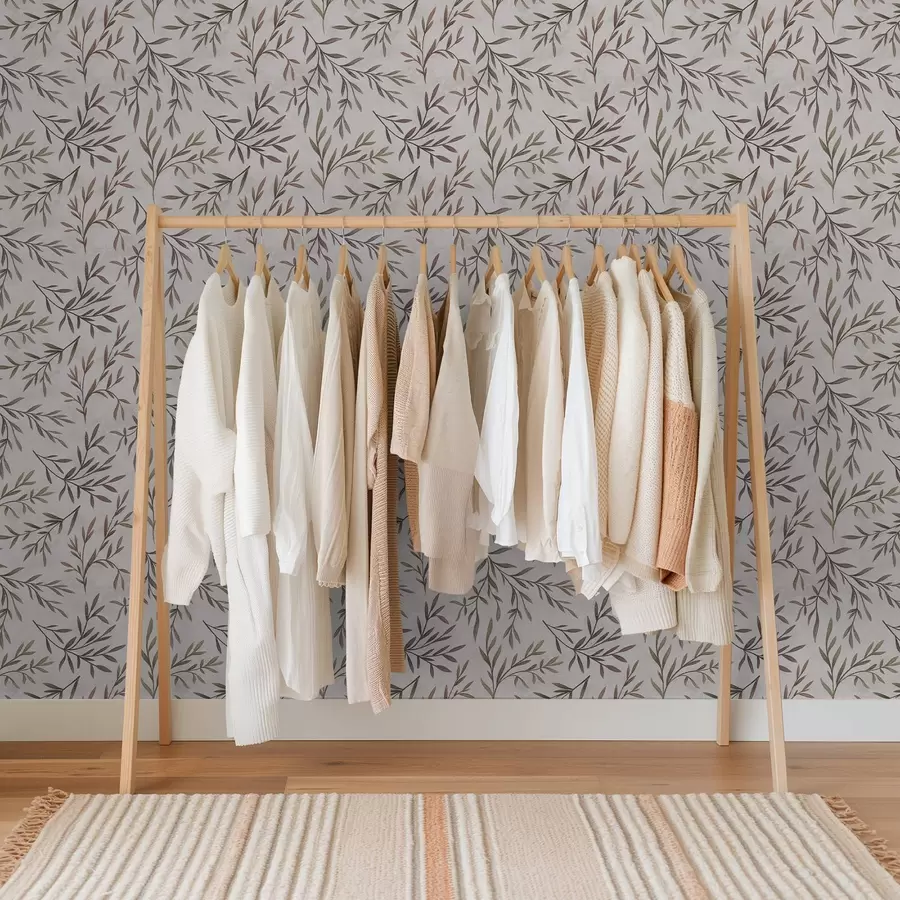 Фототапет Многоцветни клони с листа на светъл фон a00936v3