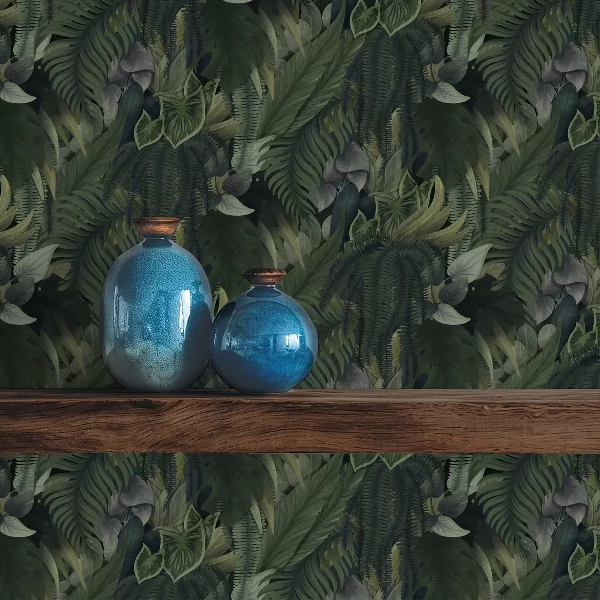 Тапети Гъста тропическа растителност в тъмнозелени гъсталаци a00943