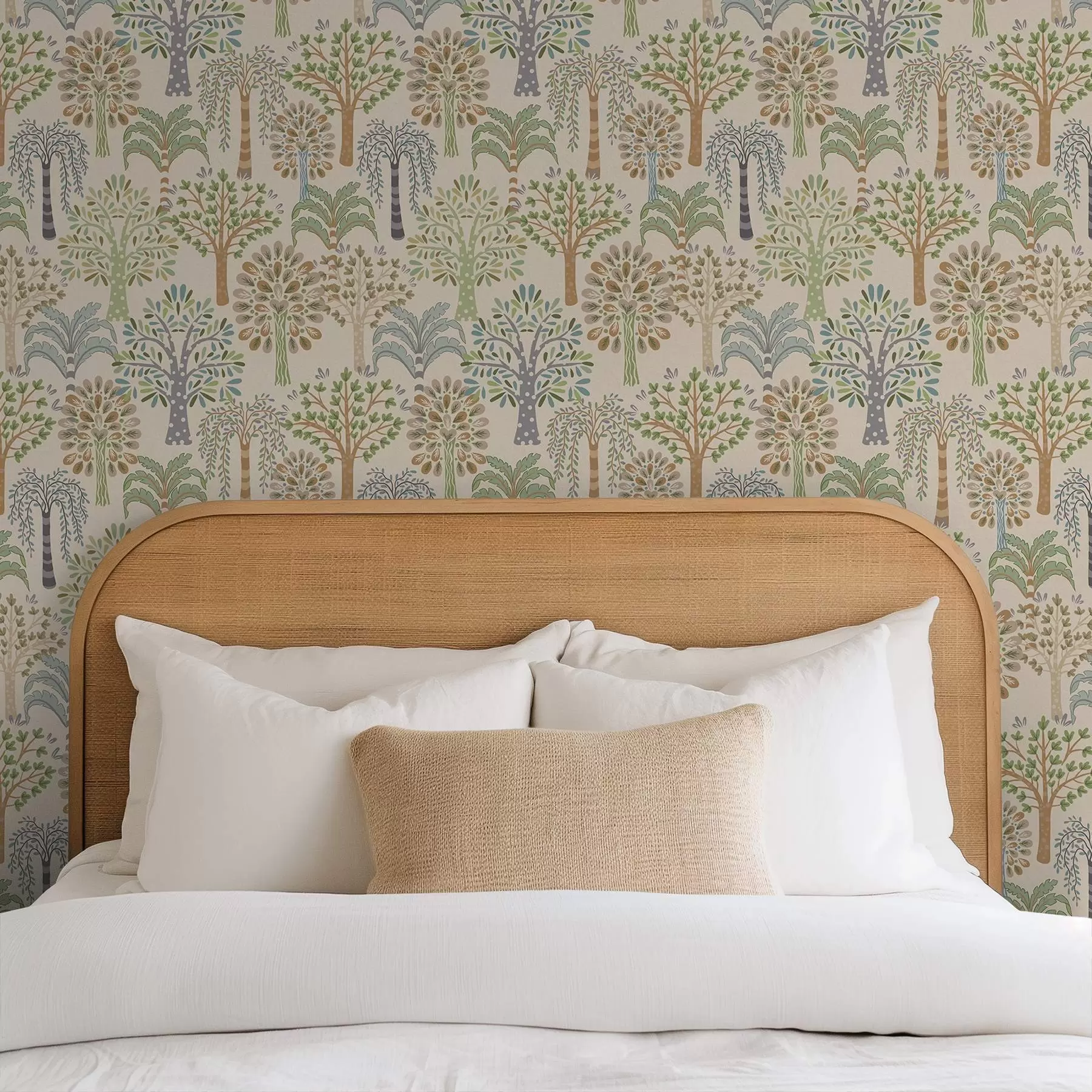 Фототапет Декоративни дървета в мека естествена палитра a00960