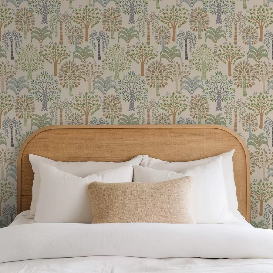 Фототапет Декоративни дървета в мека естествена палитра a00960