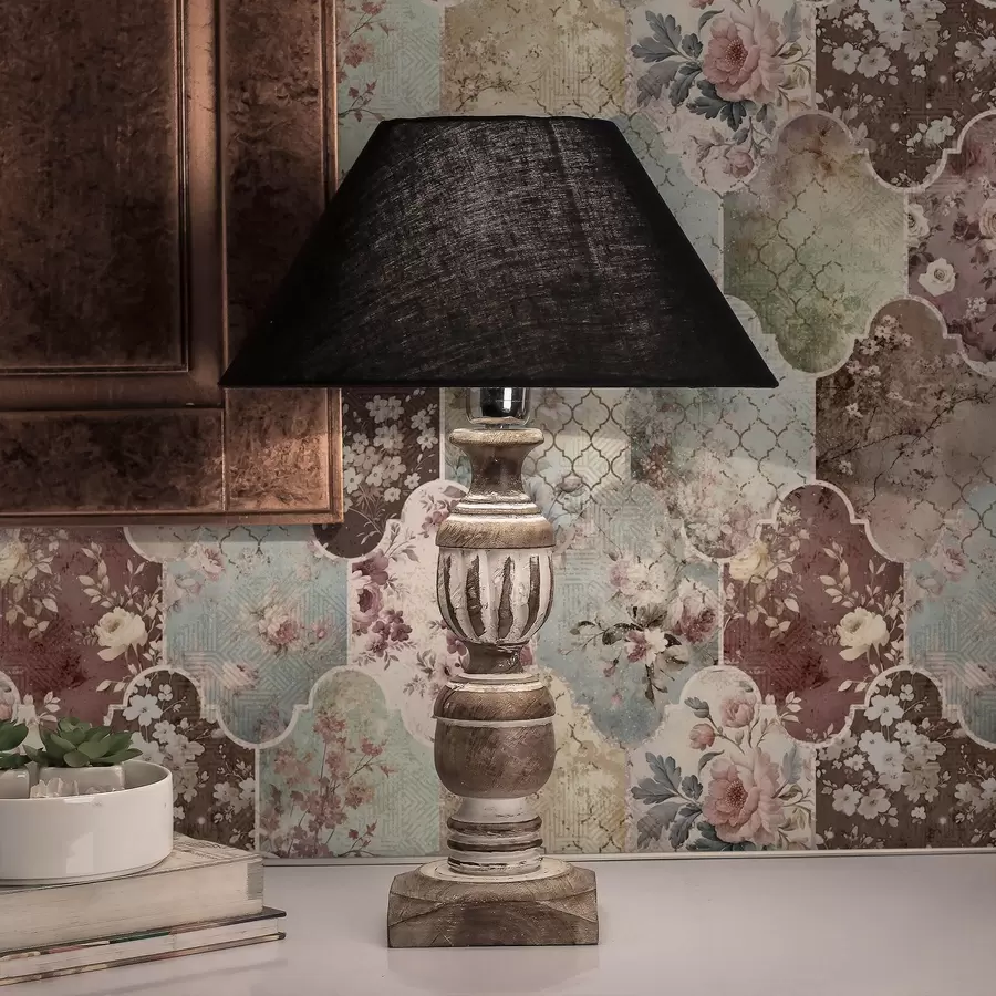 Фототапет Мозайка от флорални панели и износени плочки с шарки a01038