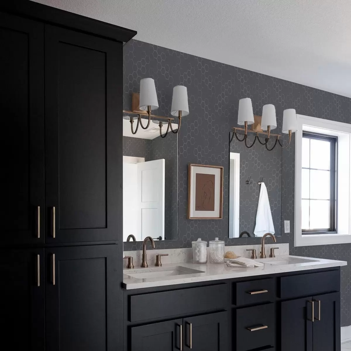 Тапети Тъмно графитен пчелен кошер с дълбочина a01061v1