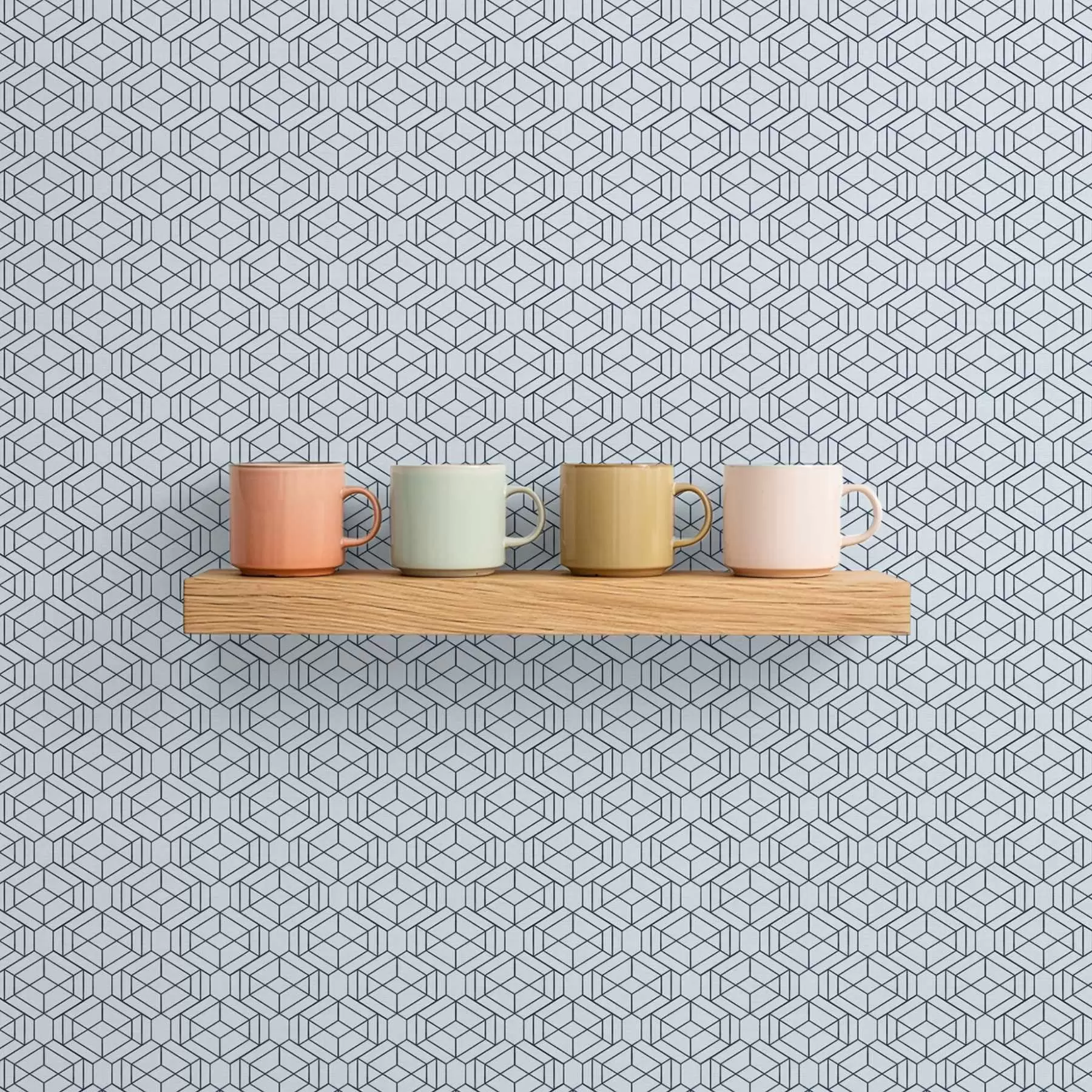 Фототапет Светлосин геометричен кубичен мотив a01066