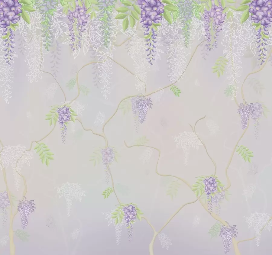 Фототапет Елегантен флорален дизайн в пастелни нюанси w01685