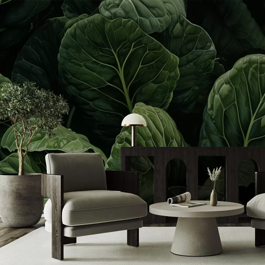 Фототапет Игриви зелени листа w05043