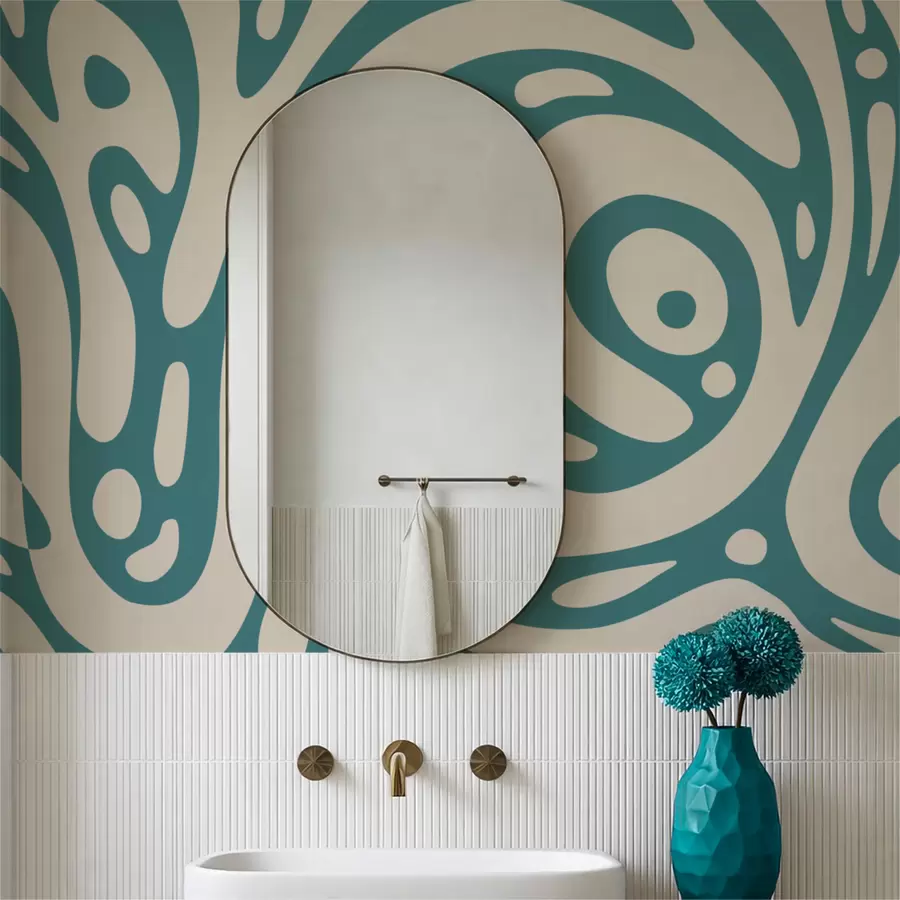 Фототапет Абстрактен мотив с плавни органични форми w05071