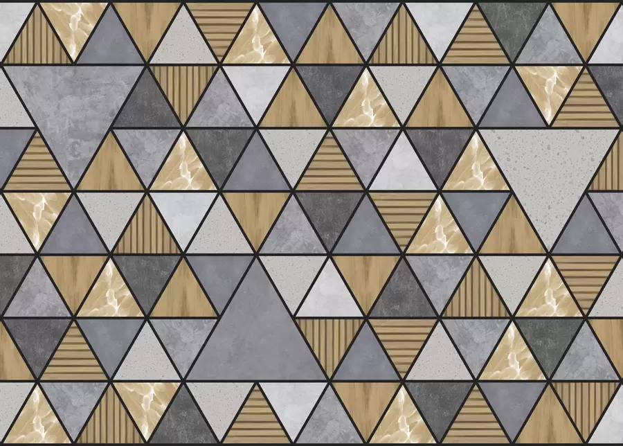 Фототапет Триъгълна украса с неутрални и топли цветове w05096v1