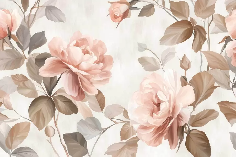 Фототапет живописни рози в стила на маслената живопис w04873